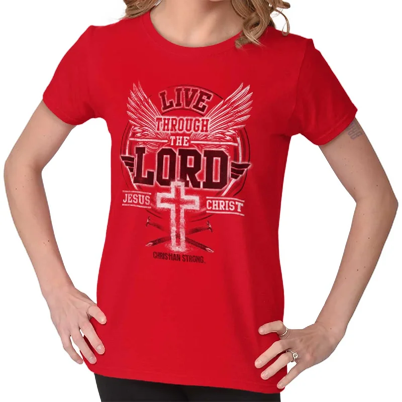 Through the Lord Ladies T Shirt Modern Contemporary Chic