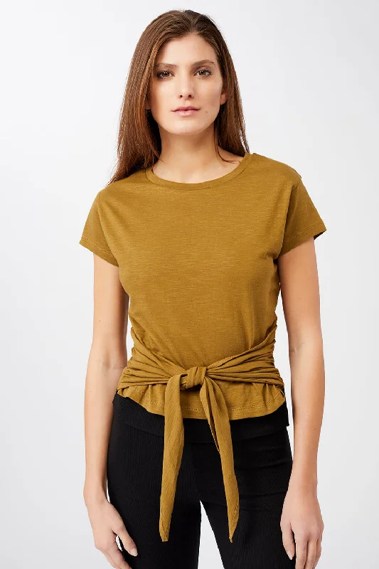 American Tee Olive Anti-Shrink Durable Soft