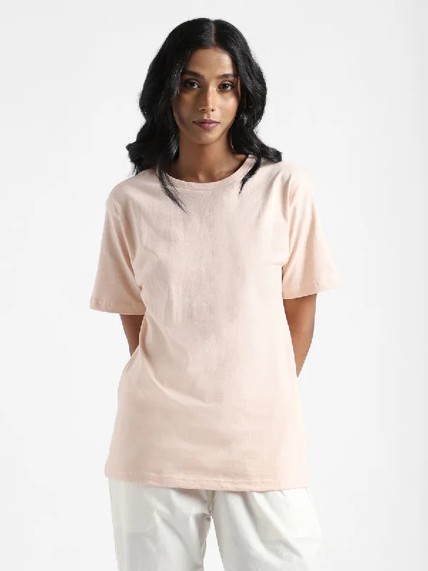 Baby Pink T-shirt - Organic Cotton & Naturally Fiber Dyed Welt Pockets Slit Pockets Flap Pockets