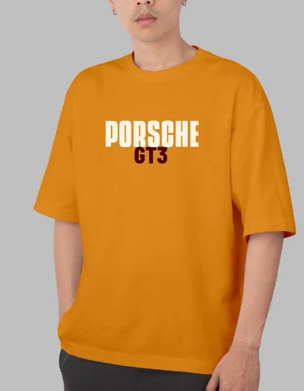 Porsche GT3 Oversized T-shirt for Men Ribbed Striped Patterned