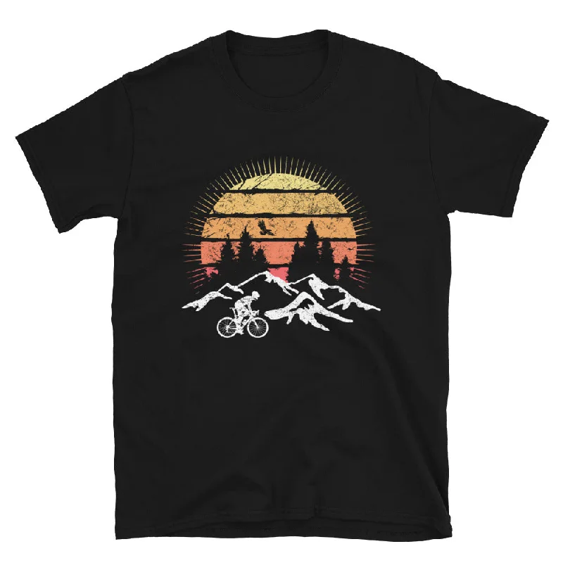 Radfahrer Und Sonne Vintage - T-Shirt (Unisex) Graphic T-Shirt Round Neck Polyester