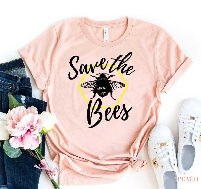 Save The Bees T-shirt Fleece Nylon Spandex