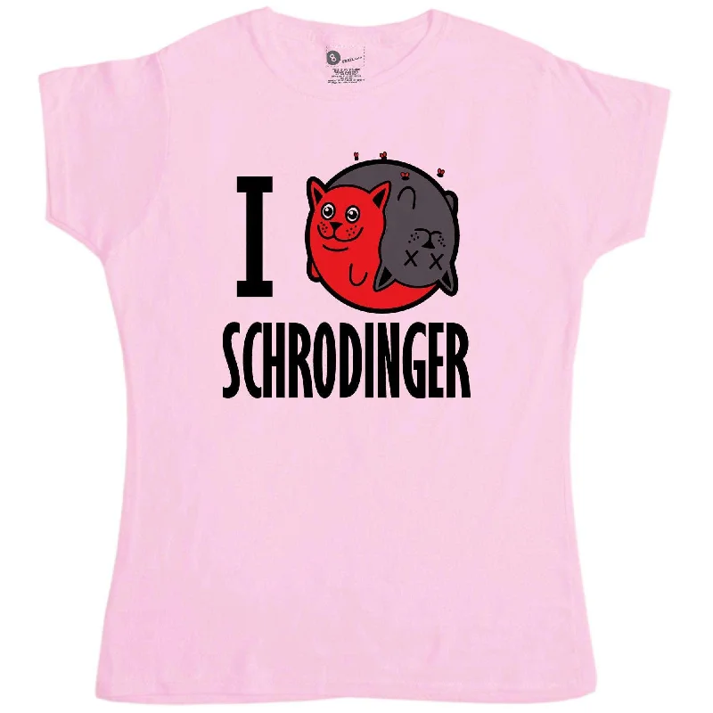 Schrodinger's Cat I Heart Schrodinger Womens Style T-Shirt Collared Crew Neck Turtle Neck Schrodinger's Cat I Heart Schrodinger Womens Style T-Shirt Collared Crew Neck Turtle Neck