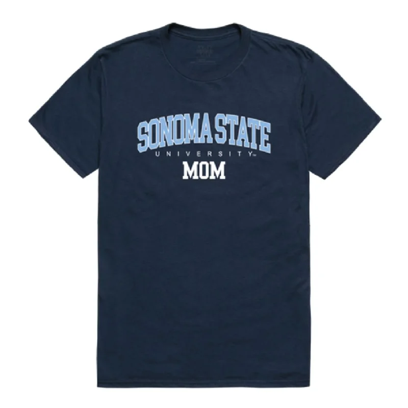 Sonoma State University Seawolves Mom T-Shirts Anti-Pilling Machine Wash Handmade