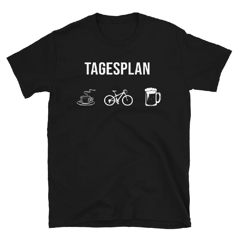 Tagesplan Kaffee, Fahrrad Und Bier - T-Shirt (Unisex) Front Pockets Side Pockets Patch Pockets Tagesplan Kaffee, Fahrrad Und Bier - T-Shirt (Unisex) Front Pockets Side Pockets Patch Pockets