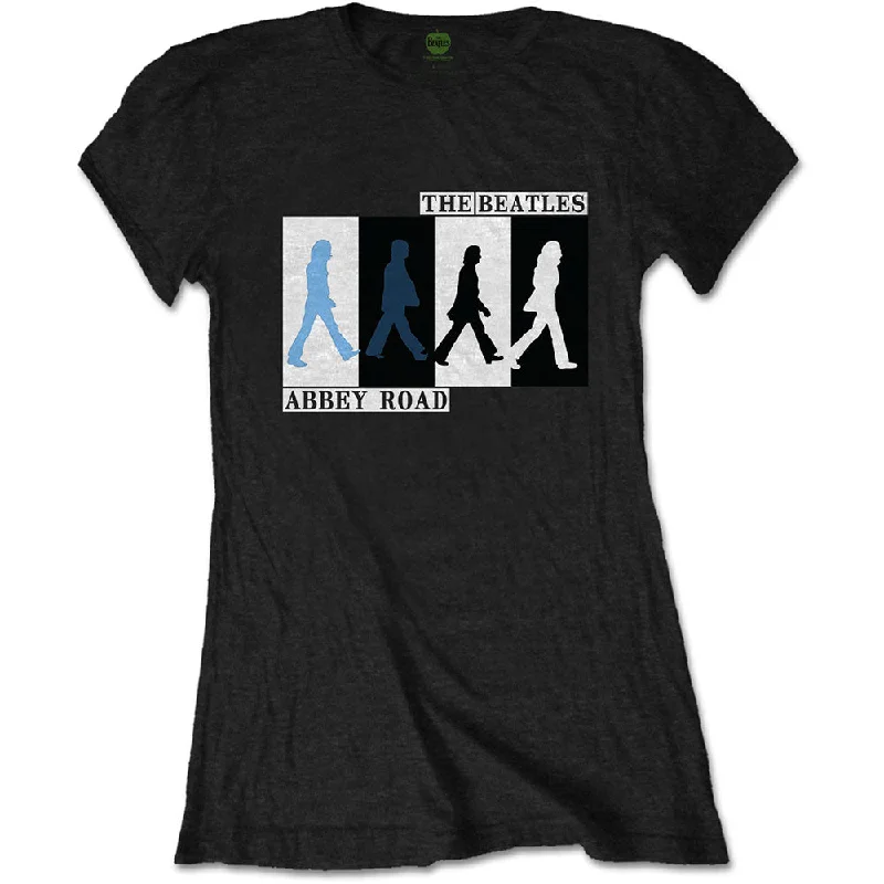 The Beatles Abbey Road Colours Crossing Ladies T-Shirt Notch Collar Peter Pan Collar Cowl Neck The Beatles Abbey Road Colours Crossing Ladies T-Shirt Notch Collar Peter Pan Collar Cowl Neck