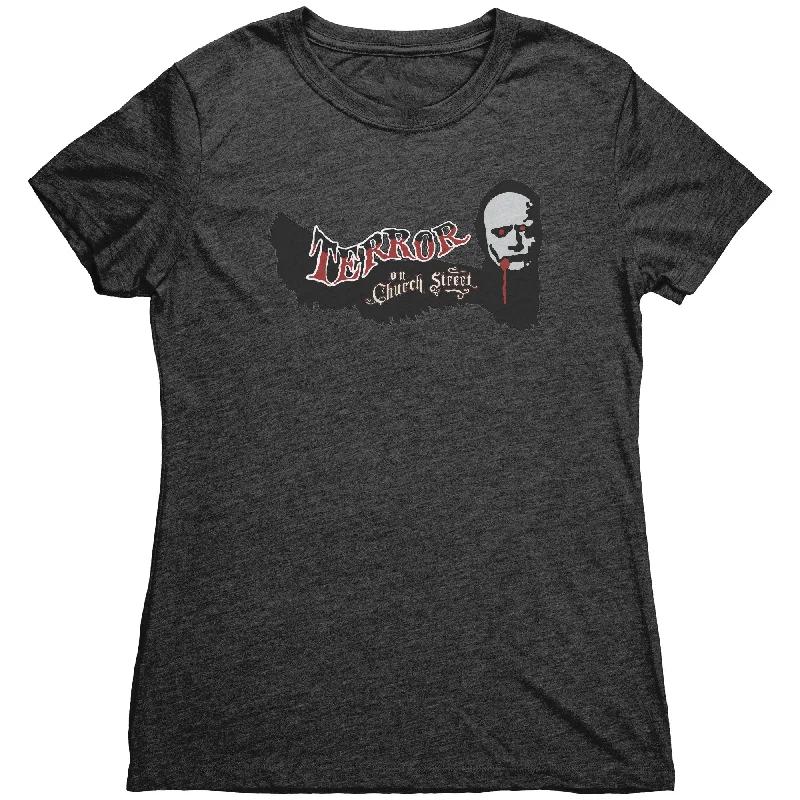 The Terror on Church Street Women’s Triblend Tee Ribbed Striped Patterned