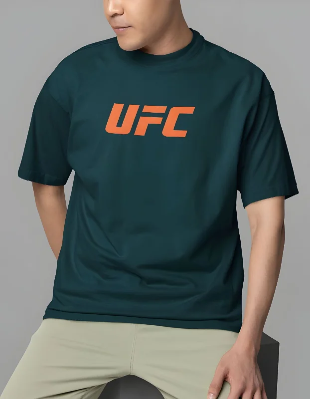 UFC Oversized T-shirt for Men Graphic Embroidered Appliqued