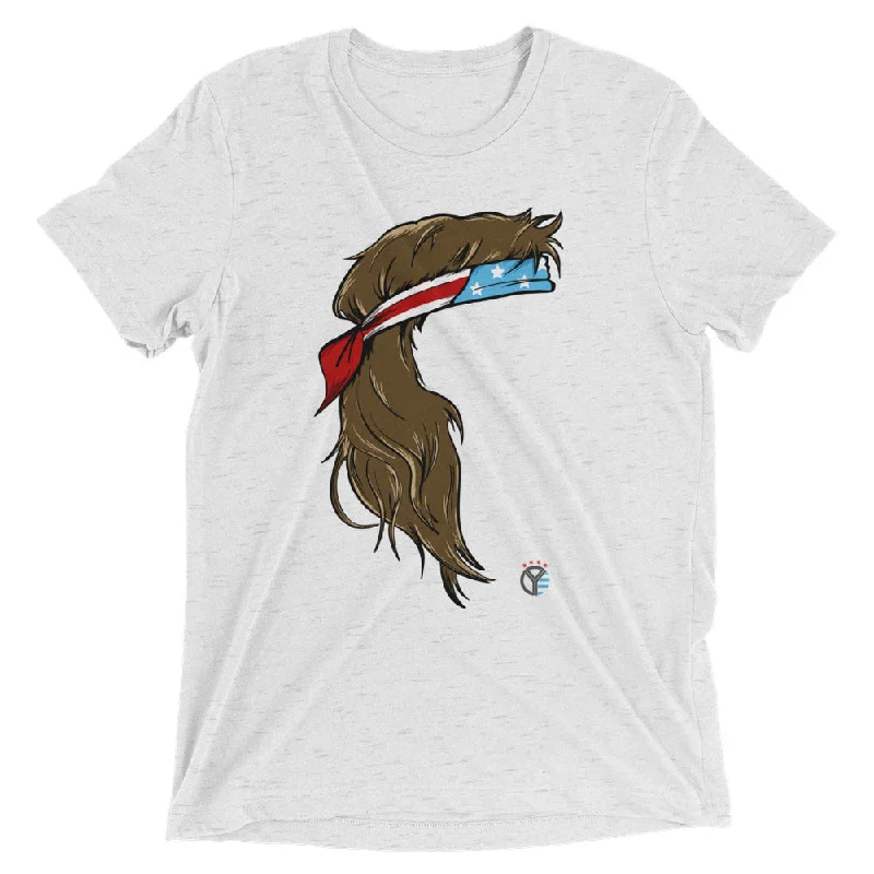 USA Mullet T-Shirt Graphic Embroidered Appliqued