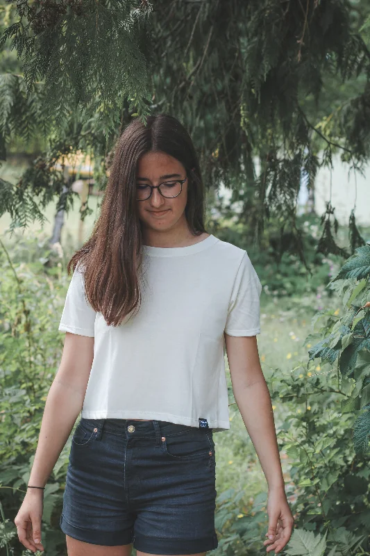 Women's Crop Tee -Plain Apparel - Natural Rayon Fabric Velvet Fabric Corduroy Fabric Women's Crop Tee -Plain Apparel - Natural Rayon Fabric Velvet Fabric Corduroy Fabric