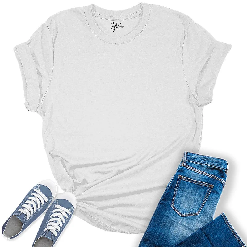 Womens White T Shirts Premium Casual Short Sleeve Shirts Oversized Tops Spandex Blend Rayon Blend Denim Blend Womens White T Shirts Premium Casual Short Sleeve Shirts Oversized Tops Spandex Blend Rayon Blend Denim Blend